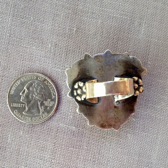 Vintage Taxco Silver Poison Ring - Picture 7 of 8